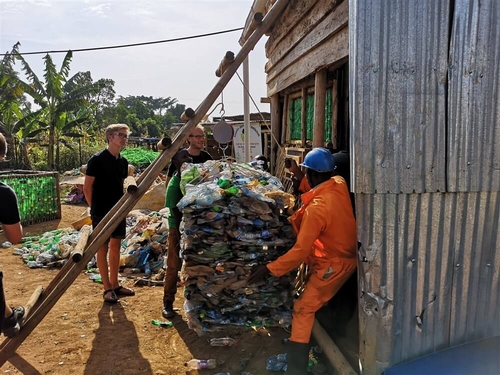 Plastic recycling project in Masaka, Uganda.